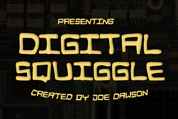 Digital Squiggle fancy cartoon